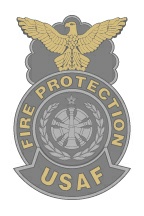 9za - AF Fire Chief Metal Badge